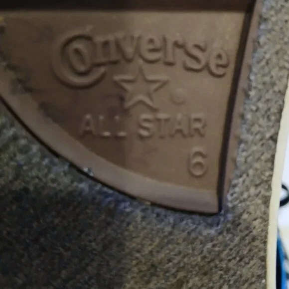 CONVERSE All-Stars Black & White (with turquoise trim) Artistic Sneakers - Picture 13 of 14